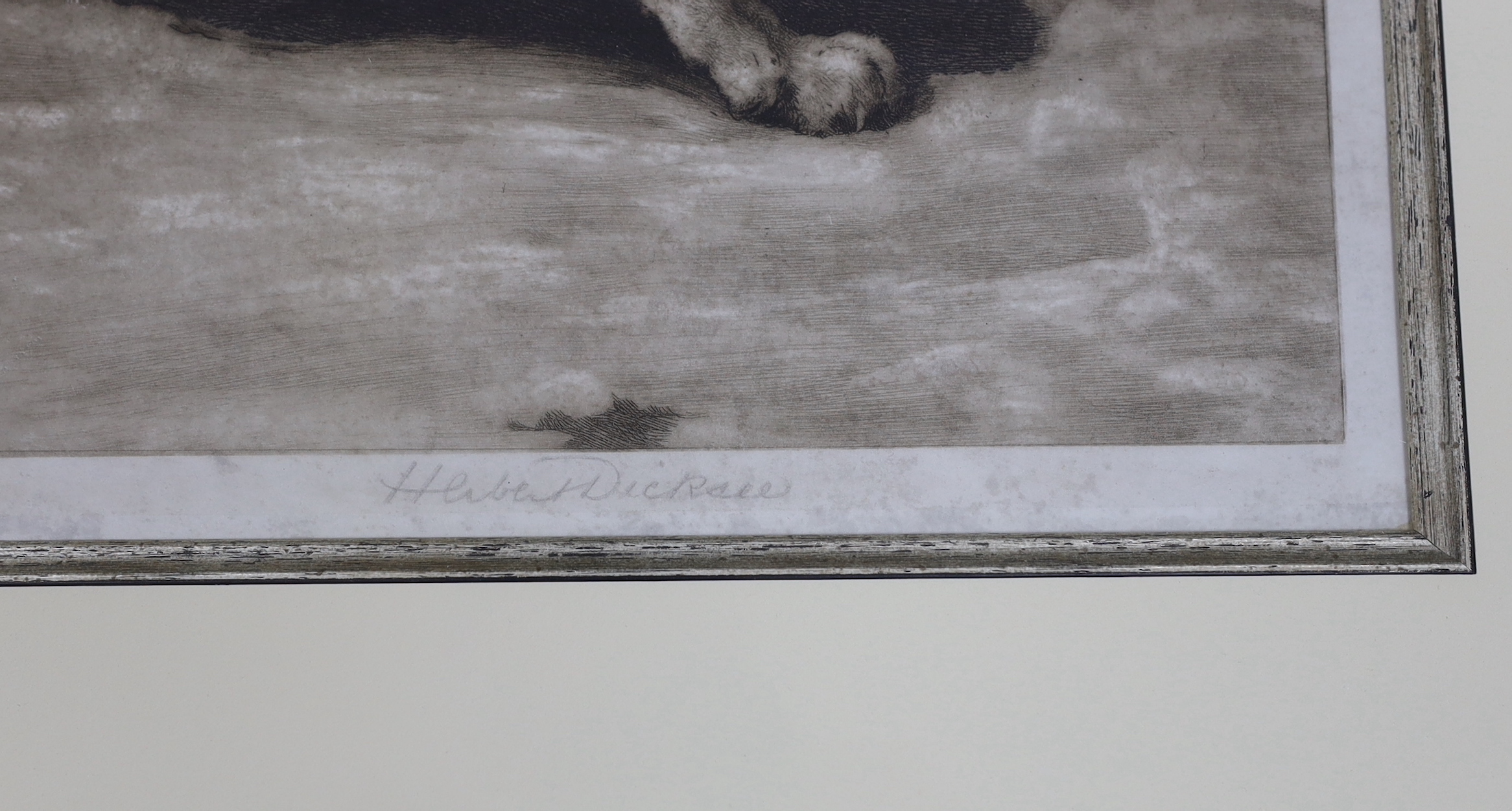 Herbert Dicksee (1862-1942), etching, 'Flight into Egypt', signed in pencil, publ. 1900, 46 x 70cm